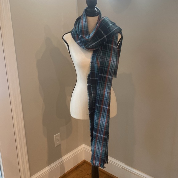 Unisex flannel long scarf collegiate gorpcore LL Bean granola cozy vintage plaid - Picture 3 of 8